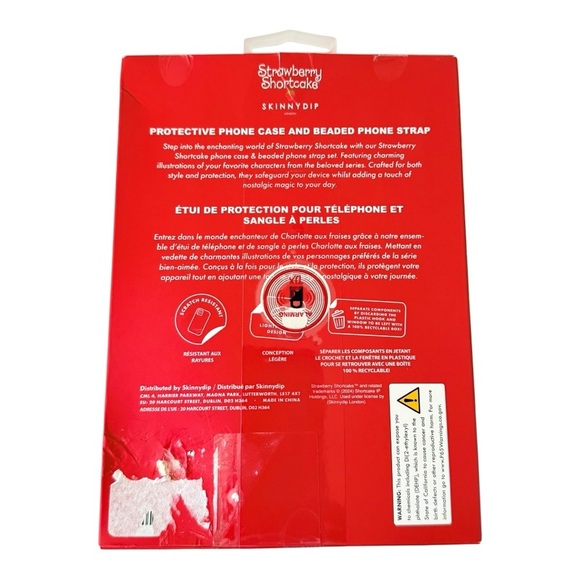 SKINNY DIP LONDON Strawberry Shortcake iPhone 13/14 Pro Max Case & Beaded Strap - Picture 2 of 4